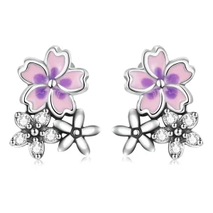 (Bild für) Zarte Blumen-Ohrstecker im Pandora-Stil - SCE1390