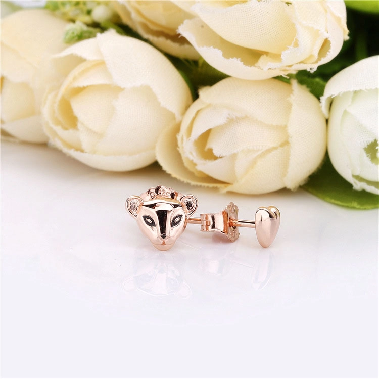 (Bild für) Ohrstecker mit Löwenprinzessin und Herz, Pandora Rose™ - 288022EN16 - Ansicht 3