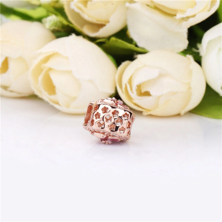 (Bild für) PANDORA Funkelnder Pfirsichblüten-Blumenanhänger - 788079CZ - Ansicht 4