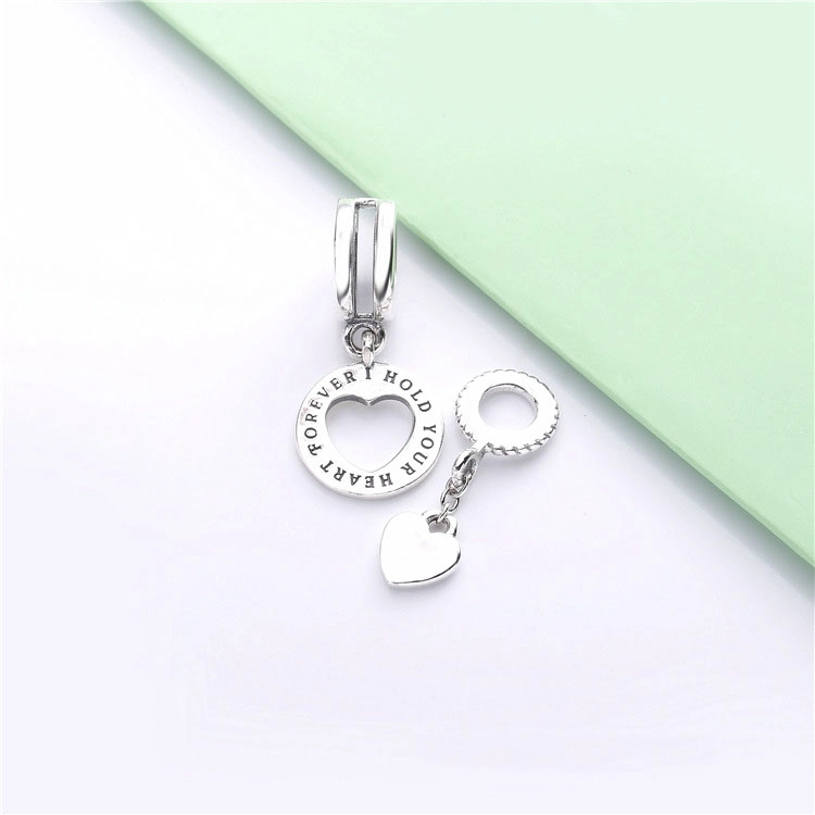 (Bild für) PANDORA „Hold Your Heart“-Charm mit geteiltem Anhänger - 798115 - Ansicht 3