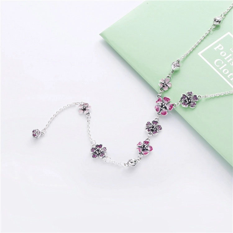 (Bild für) PANDORA Pfirsichblüten-Blumenhalskette - 398074NCCMX - Ansicht 2