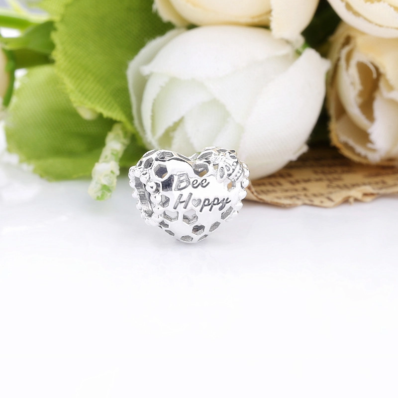 (Bild für) PANDORA Bee Happy Honeycomb Herz Charm - 798769C00 - Ansicht 2