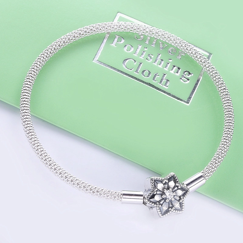 (Bild für) Pandora Bright Snowflake Mesh-Armband - 598616C01 - Ansicht 2