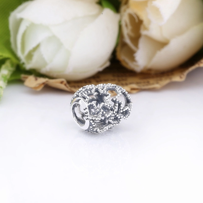 (Bild für) PANDORA Charm mit durchbrochenem Herz und Perlensternen - 798462C00 - Ansicht 3