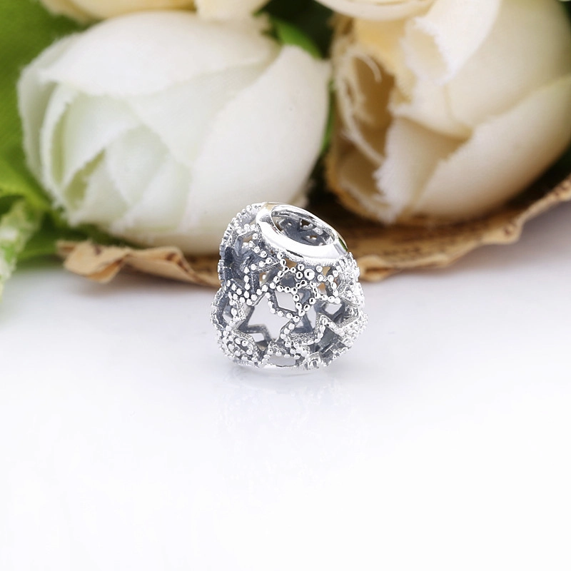 (Bild für) PANDORA Charm mit durchbrochenem Herz und Perlensternen - 798462C00 - Ansicht 4