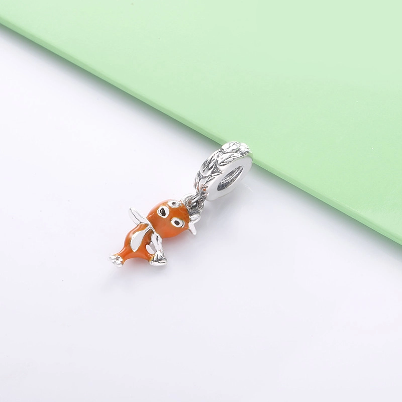 (Bild für) PANDORA Disney-Anhänger aus Sterlingsilber mit orangefarbenem Vogel und orangefa - Ansicht 2