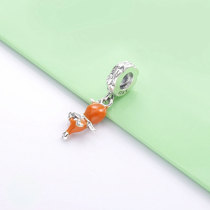 (Bild für) PANDORA Disney-Anhänger aus Sterlingsilber mit orangefarbenem Vogel und orangefa - Ansicht 4