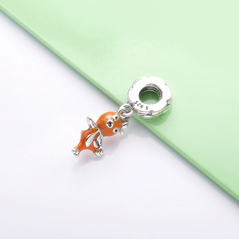 (Bild für) PANDORA Disney-Anhänger aus Sterlingsilber mit orangefarbenem Vogel und orangefa - Ansicht 5