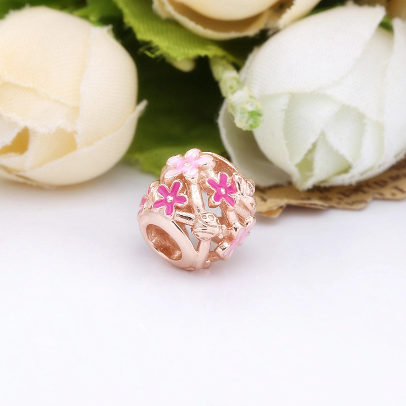(Bild für) PANDORA Durchbrochener rosa Gänseblümchen-Blumenanhänger - 788772C01 - Ansicht 4