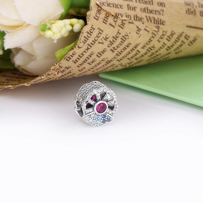 (Bild für) PANDORA Fan-Charm in Blau und Rosa - 798178CZMX - Ansicht 2
