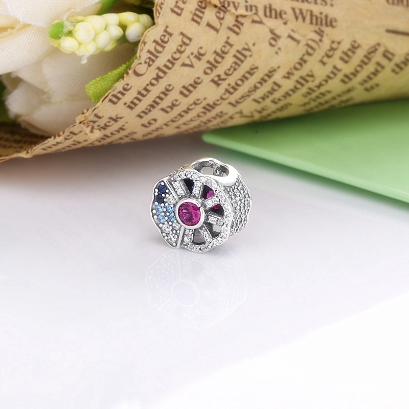 (Bild für) PANDORA Fan-Charm in Blau und Rosa - 798178CZMX - Ansicht 3