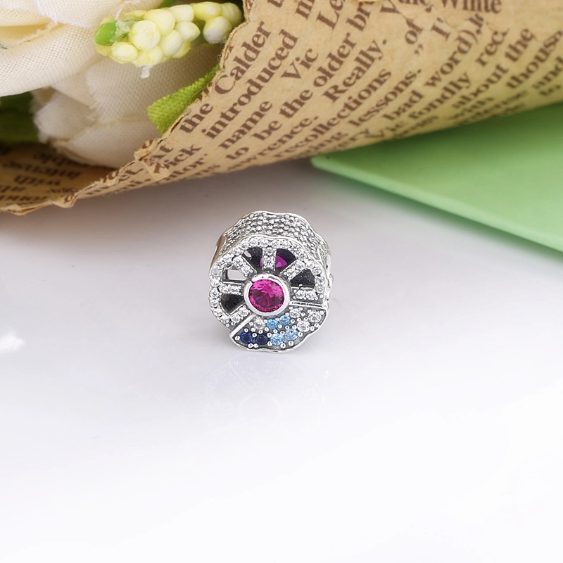 (Bild für) PANDORA Fan-Charm in Blau und Rosa - 798178CZMX - Ansicht 5