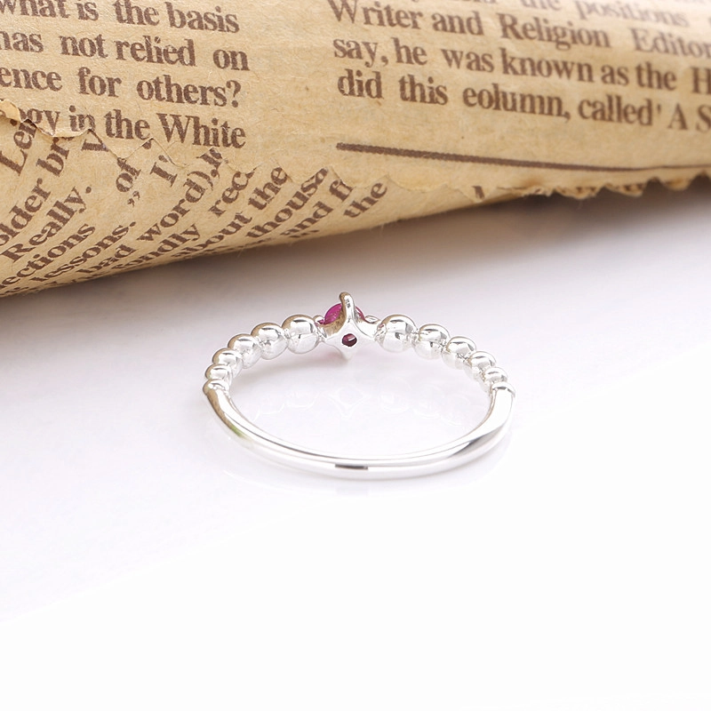 (Bild für) PANDORA Ring mit leuchtend roten Perlen - 198867C02 - Ansicht 3