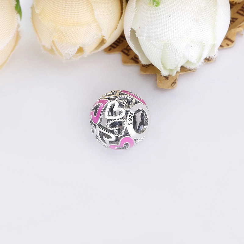 (Bild für) PANDORA Rosa durchbrochener Freihand-Herzanhänger - 798677C01 - Ansicht 3