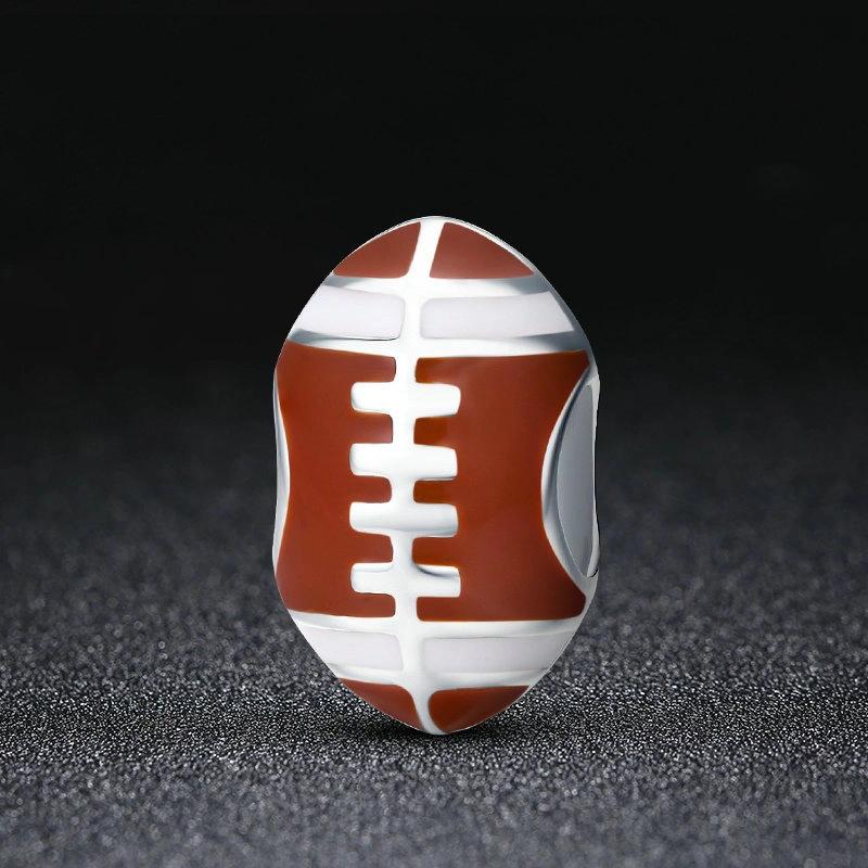 (Bild für) Silberner American-Football-Charm im Pandora-Stil - SCC442 - Ansicht 2