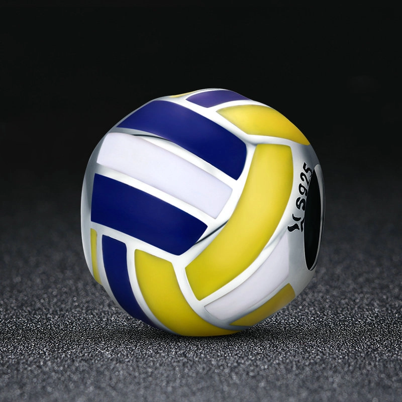 (Bild für) Silberner Beachvolleyball-Charm im Pandora-Stil - SCC448 - Ansicht 3