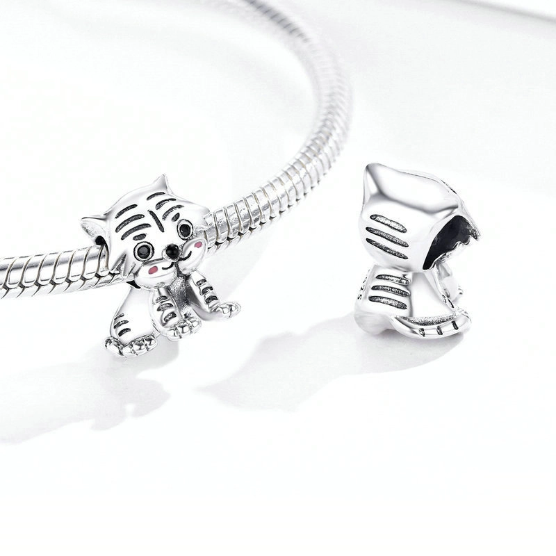 (Bild für) Silberner Tiger-Charm im Pandora-Stil - SCC1573 - Ansicht 2