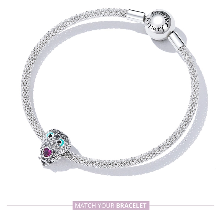 (Bild für) Niedlicher Eulen-Charm im Pandora-Stil - SCC2253 - Ansicht 8