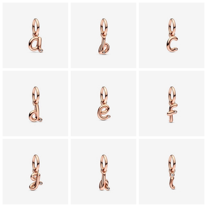 (Bild für) PANDORA-Anhänger „Buchstabe A“ mit Skript-Alphabet - 782531C01 - Ansicht 6