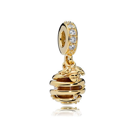 (Bild für) Charm-Anhänger „Sweet As Honey“, PANDORA Shine™, klares Tigerauge mit CZ - 767044CZ