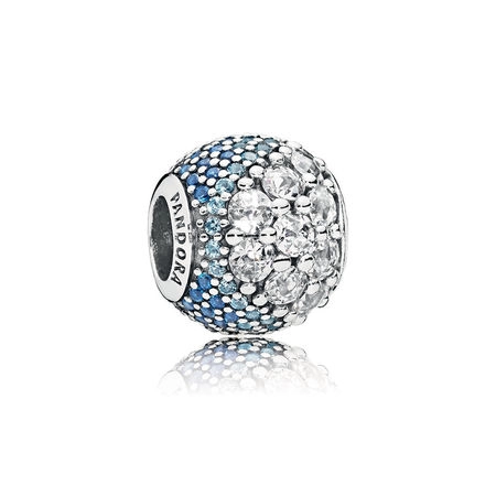 (Bild für) PANDORA Blue Enchanted Pavé Charm, blaue klare CZ - 797032NABMX