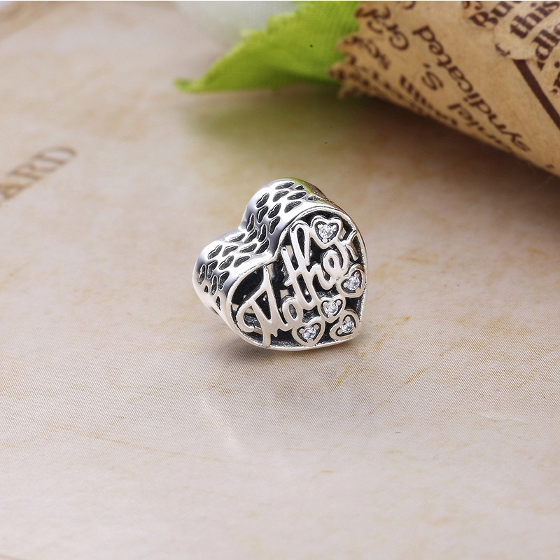 (Bild für) PANDORA Love for Mother, silberner Emaille-Charm - 792067EN23 - Ansicht 2
