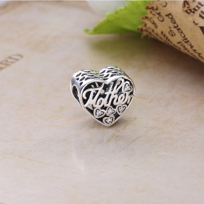 (Bild für) PANDORA Love for Mother, silberner Emaille-Charm - 792067EN23 - Ansicht 3