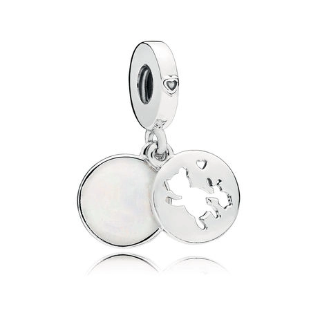 (Bild für) PANDORA Perfect Pals Dangle Charm, silberne Emaille - 797035EN23