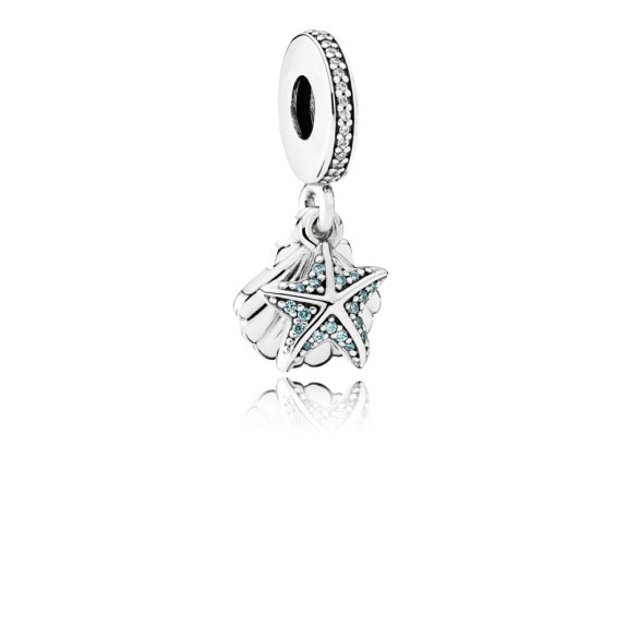 (Bild für) PANDORA Tropischer Seestern- und Muschelanhänger-Charm - 792076CZF