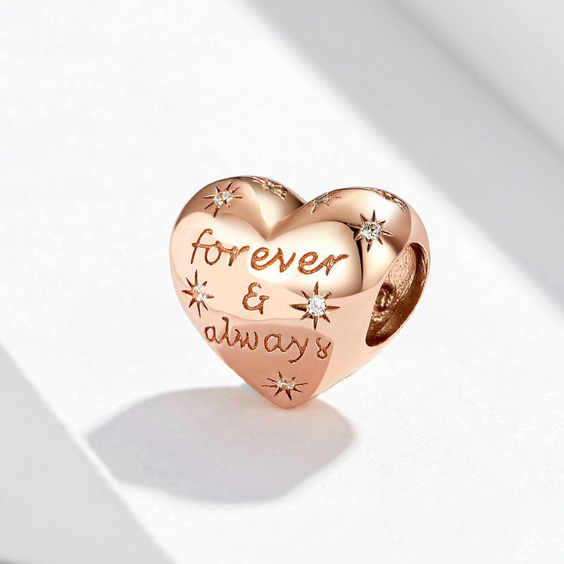 (Bild für) Charm-Anhänger „Für immer und ewig“ im Pandora-Stil aus Roségold - SCC1223 - Ansicht 5